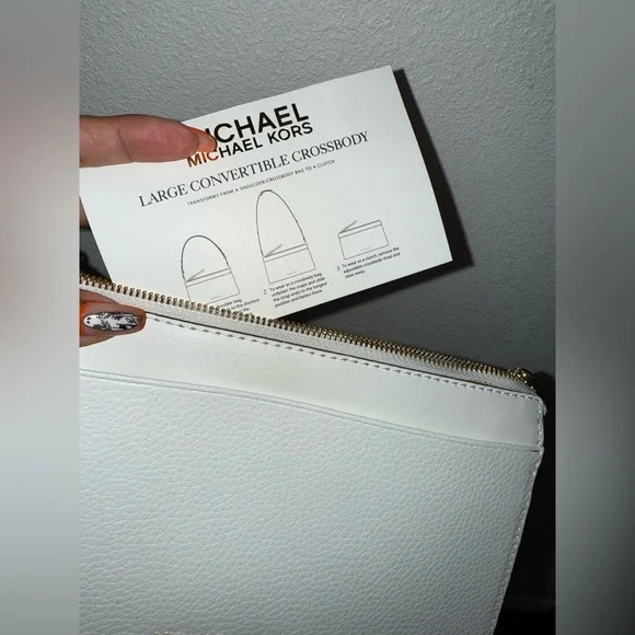 Michael Kors Empire Large Leather Convertible Crossbody Bag - Picture 8 of 10